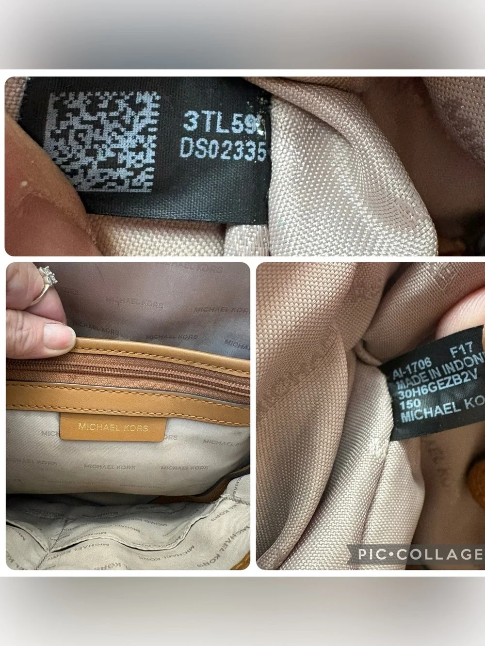 MICHAEL KORS MK Rhea Zip Medium Slim Backpack • Logo Vanilla / Acorn / Beige